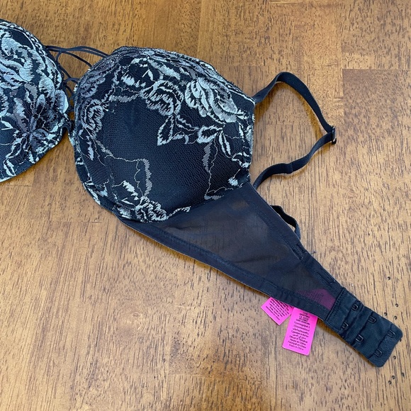 La SENZA BEYOND SEXY Padded Strappy Lacy Mesh Corset Push-Up Size 34DD - Picture 6 of 16